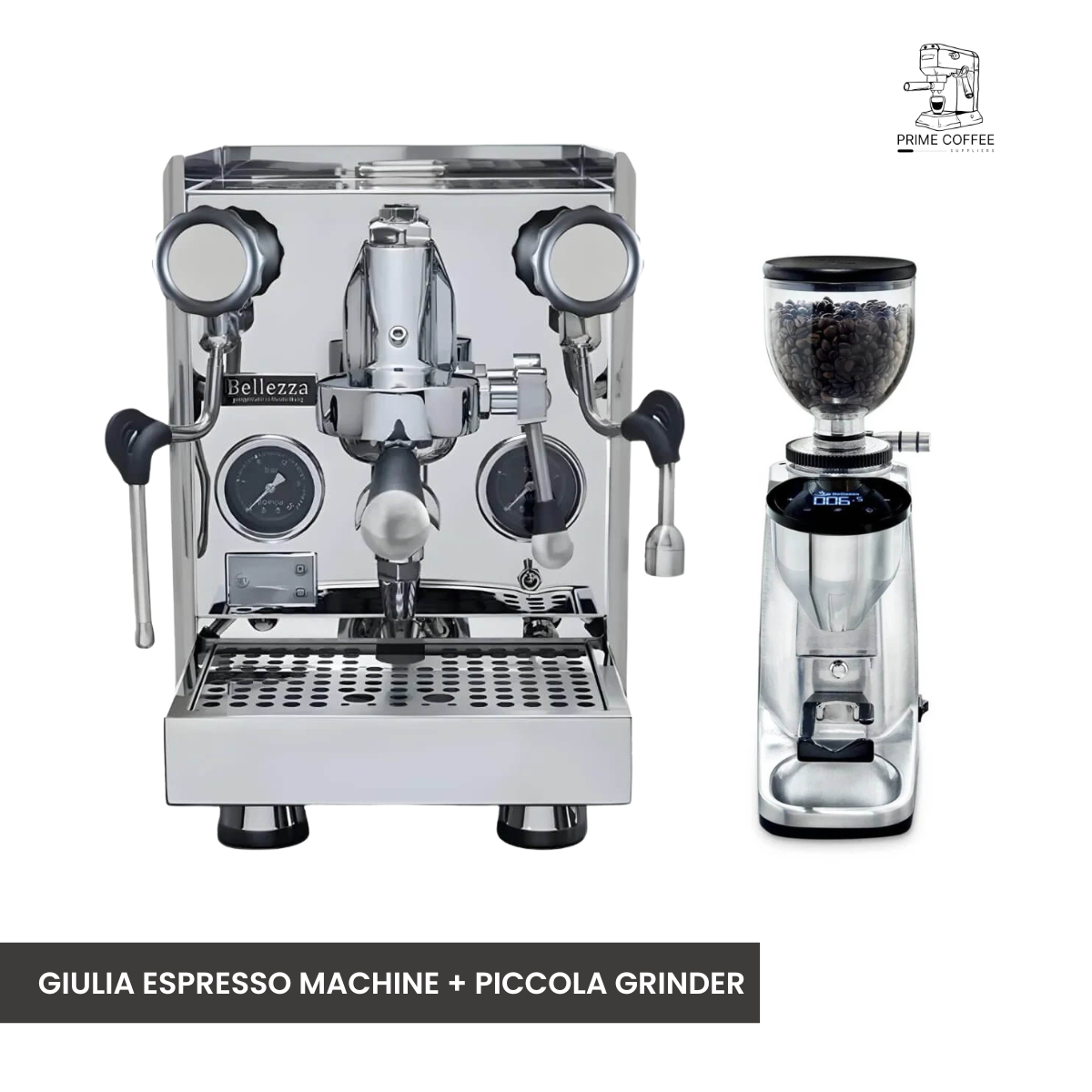 Bellezza Home Espresso Bundle - Giulia and Giulia Leva Espresso & Piccola Grinder