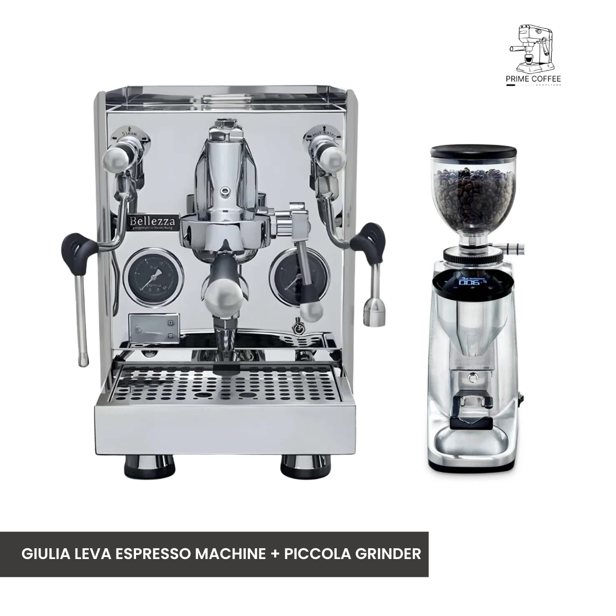 Bellezza Home Espresso Bundle - Giulia and Giulia Leva Espresso & Piccola Grinder