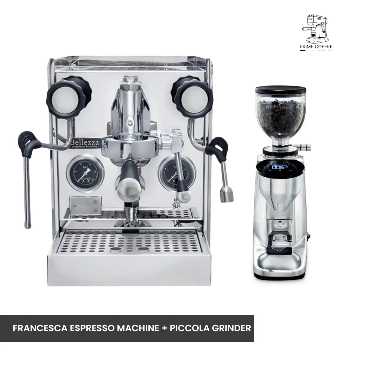 Bellezza Home Espresso Bundle - Francesca and Francesca Leva Espresso & Piccola Grinder