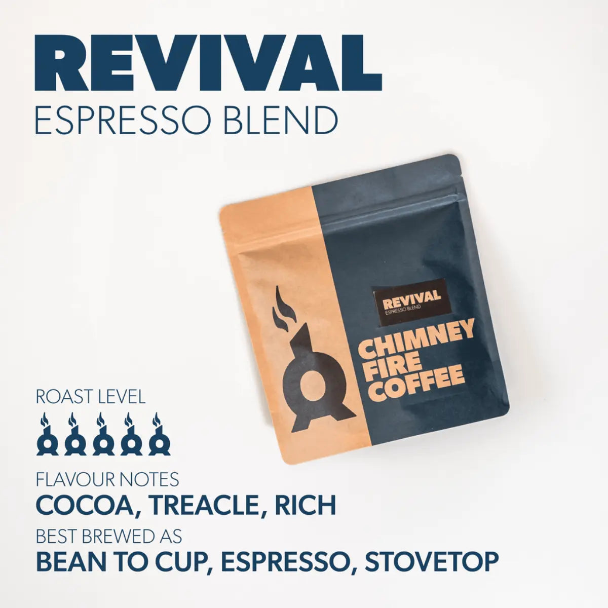 Chimney Fire Revival Coffee Beans - Cocoa, Treacle, Rich