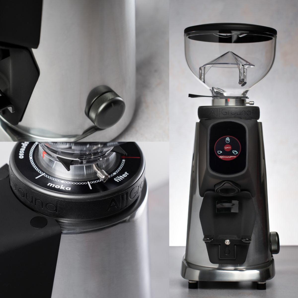 Fiorenzato All Ground Sense Espresso Grinder - Chrome/Black (Used Model)