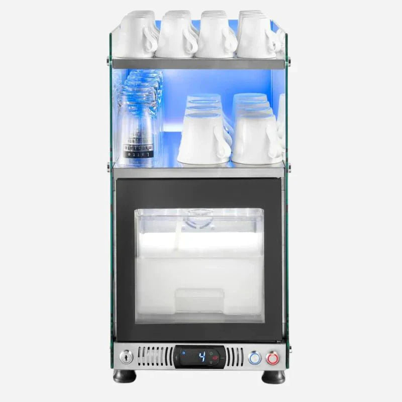 Gaggia 4L Capacity Glass Front Fridge with Cup Warmer | La Brillante & La Solare