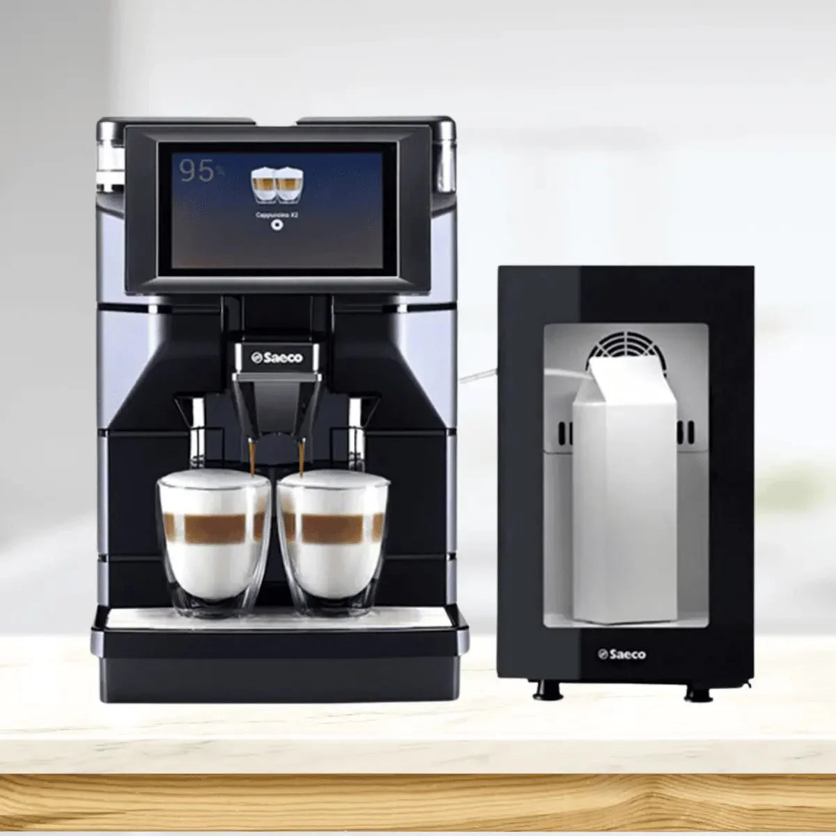 Saeco Magic M1 Espresso Machine + Saeco FR7L-N Fridge Home Bundle Kit