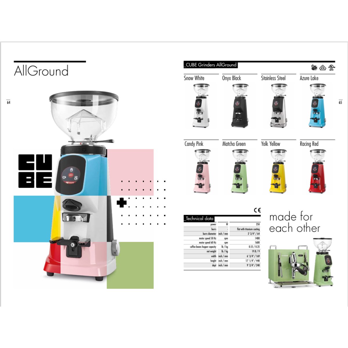 SanRemo Cube All ground Sense Home Grinder - Grind By Weight
