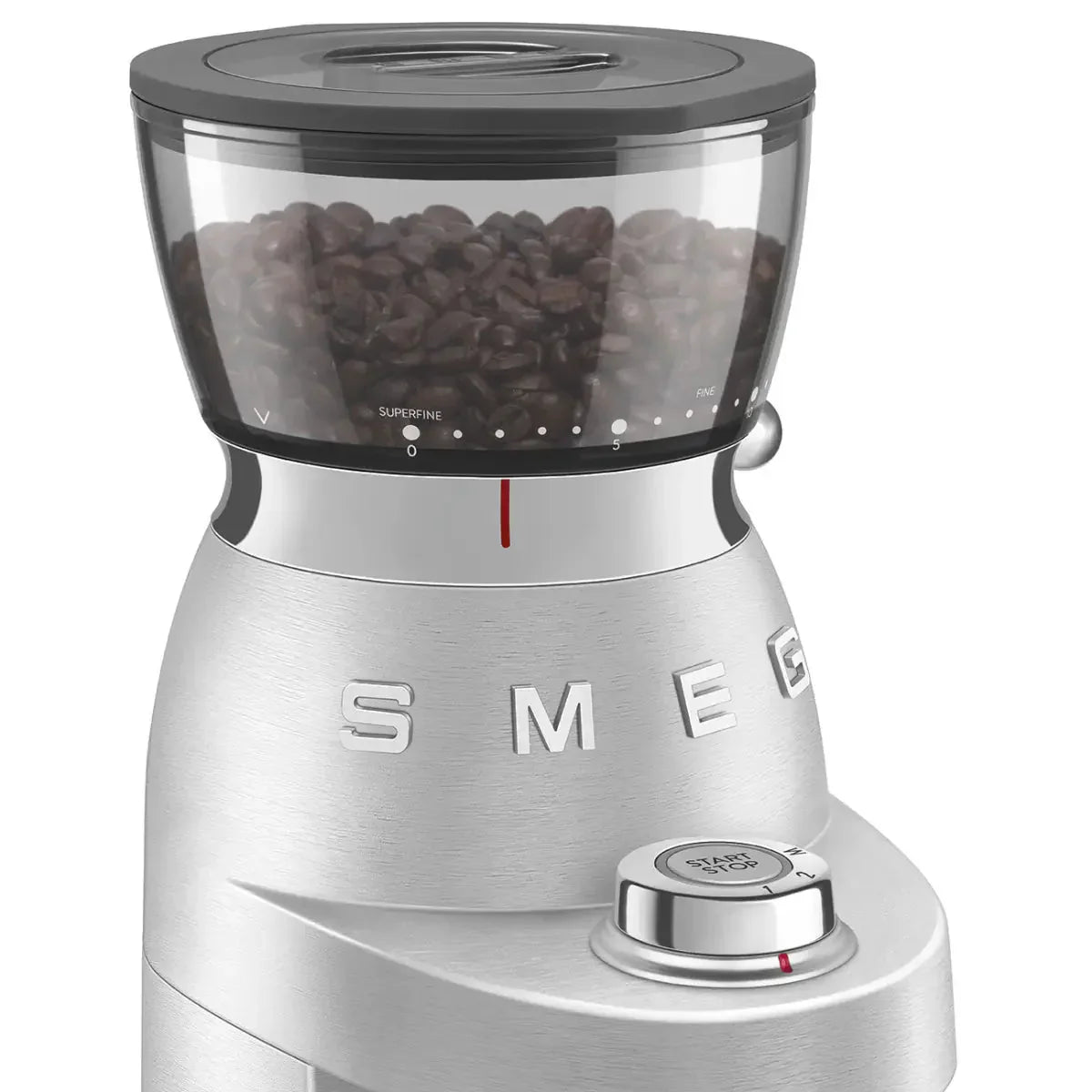 Smeg CGF02 Mini Pro Coffee Grinder in Stainless Steel