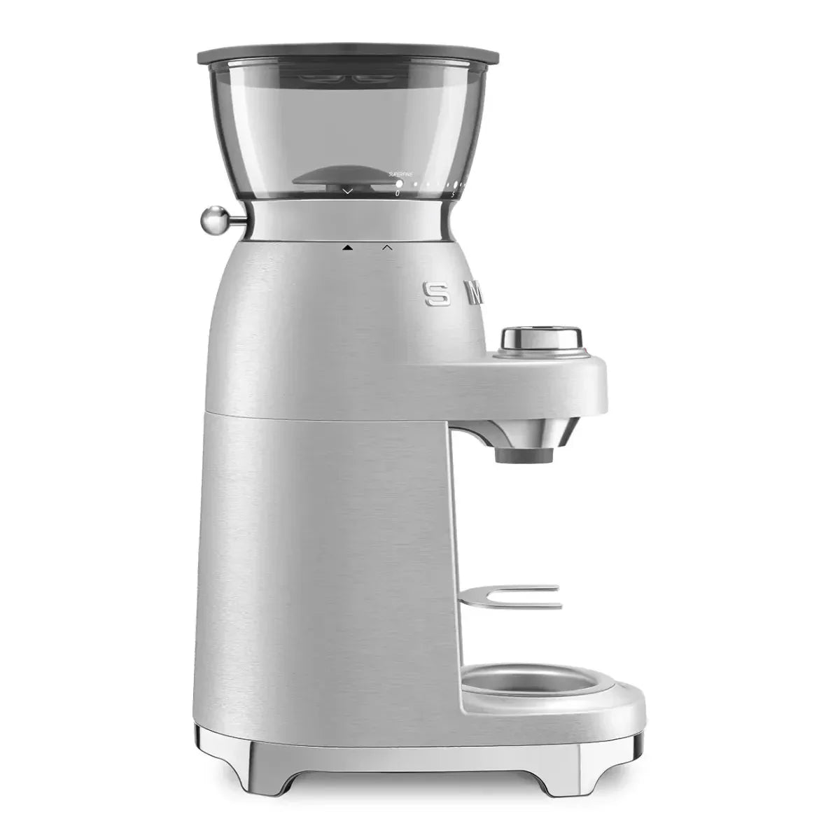 Smeg CGF02 Mini Pro Coffee Grinder in Stainless Steel