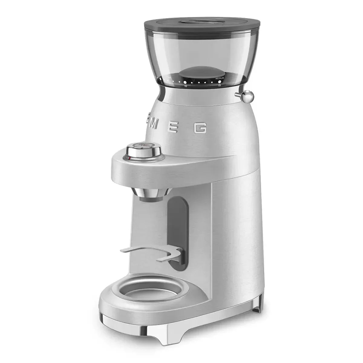 Smeg CGF02 Mini Pro Coffee Grinder in Stainless Steel