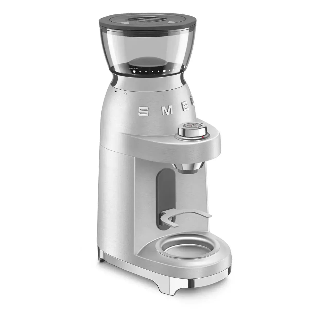 Smeg CGF02 Mini Pro Coffee Grinder in Stainless Steel