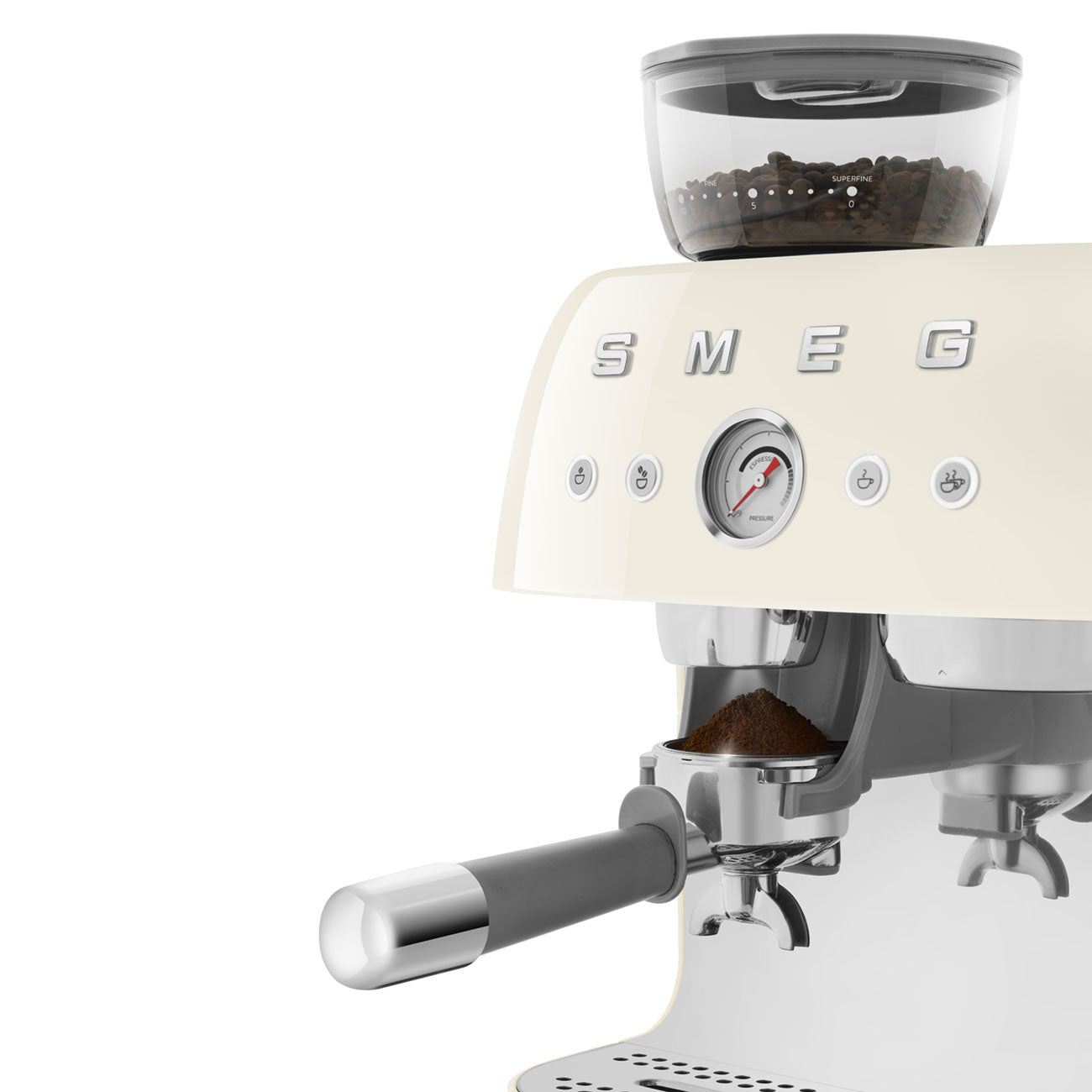 Smeg EGF03 Espresso Coffee Machine 50's Style - with Grinder