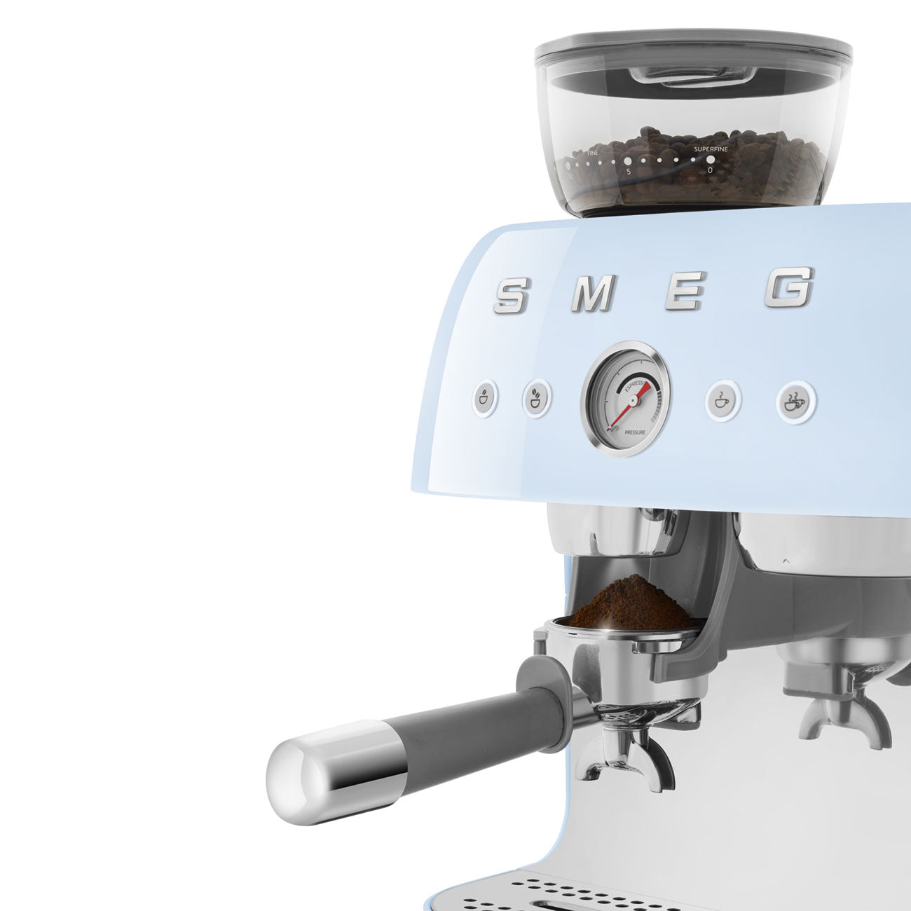 Smeg EGF03 Espresso Coffee Machine 50's Style - with Grinder