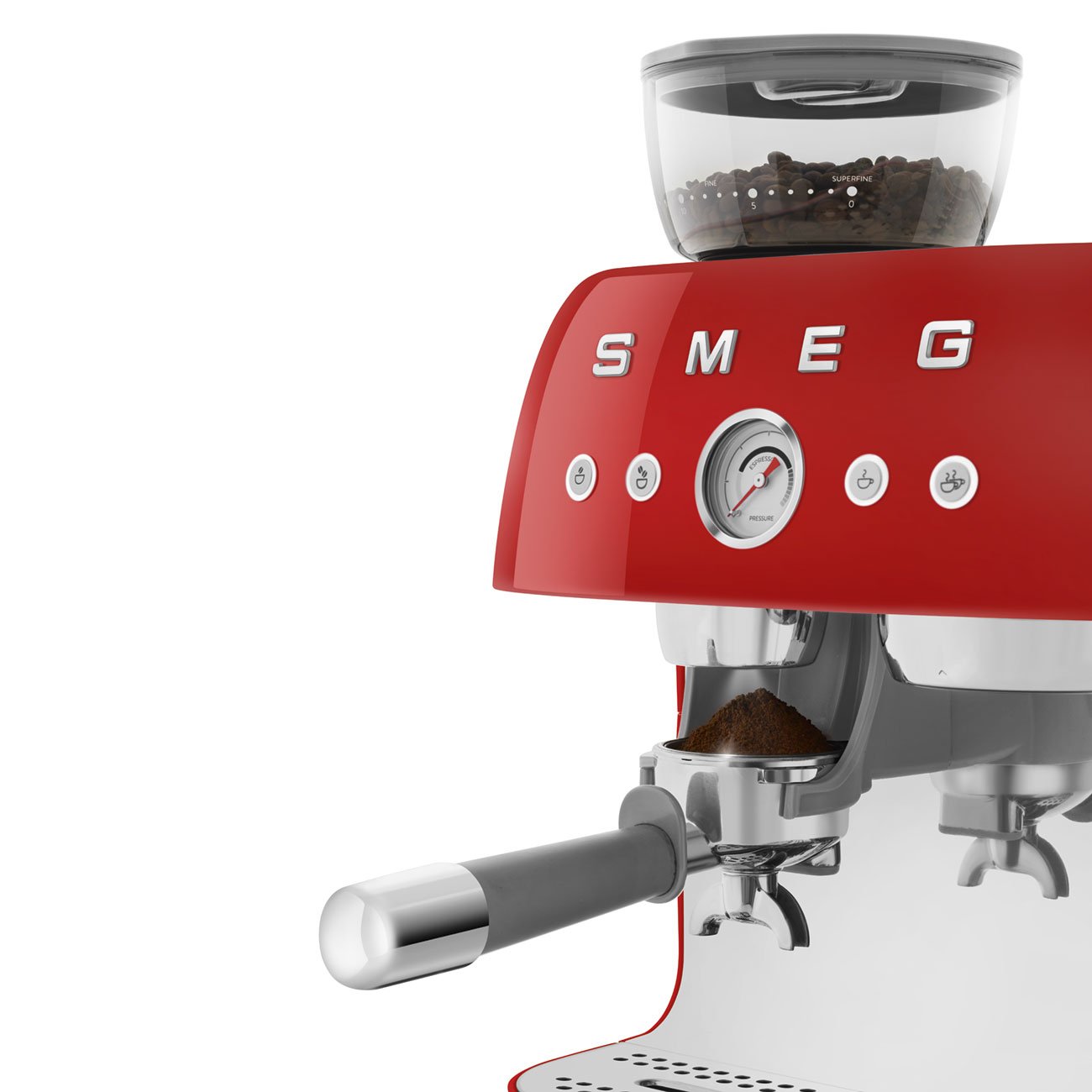 Smeg EGF03 Espresso Coffee Machine 50's Style - with Grinder