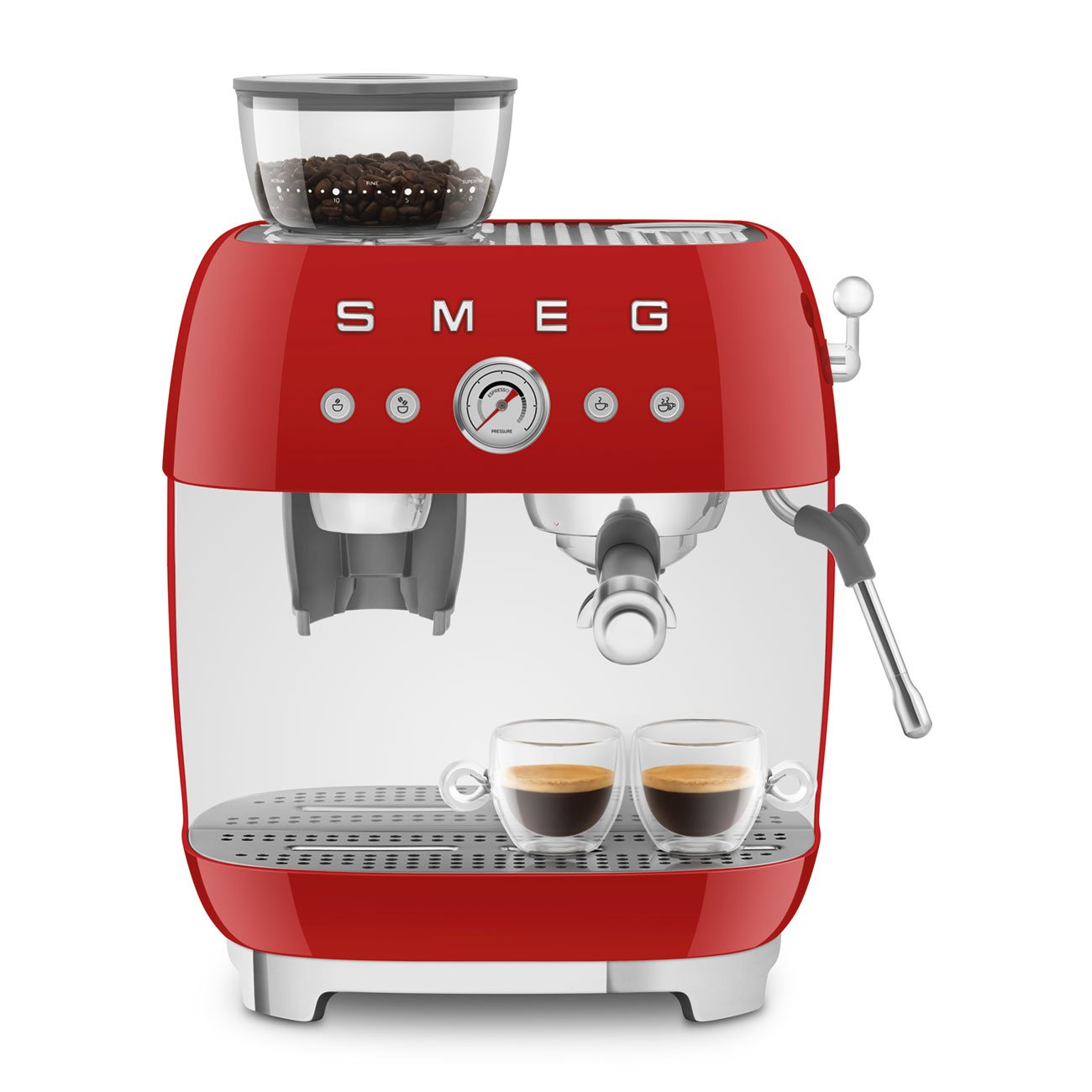 Smeg EGF03 Espresso Coffee Machine 50's Style - with Grinder