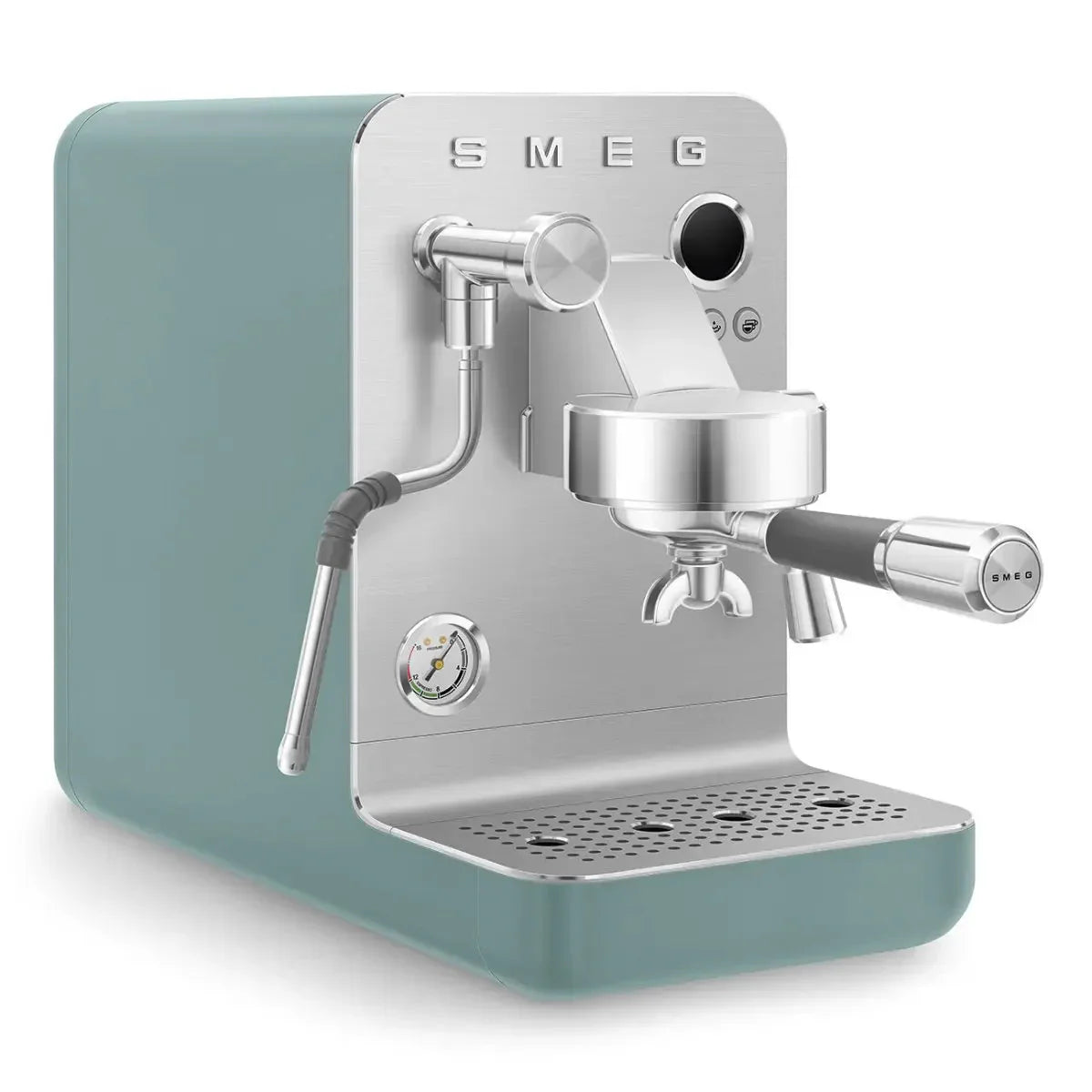 Smeg EMC02 MiniPro Espresso Machine + Smeg CGF02 Mini Pro Coffee Grinder Home Bundle Kit